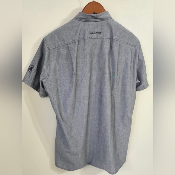Mammut Lenni Short-Sleeved Gray Button-up Men's Shirt Size Large - Picture 4 of 10